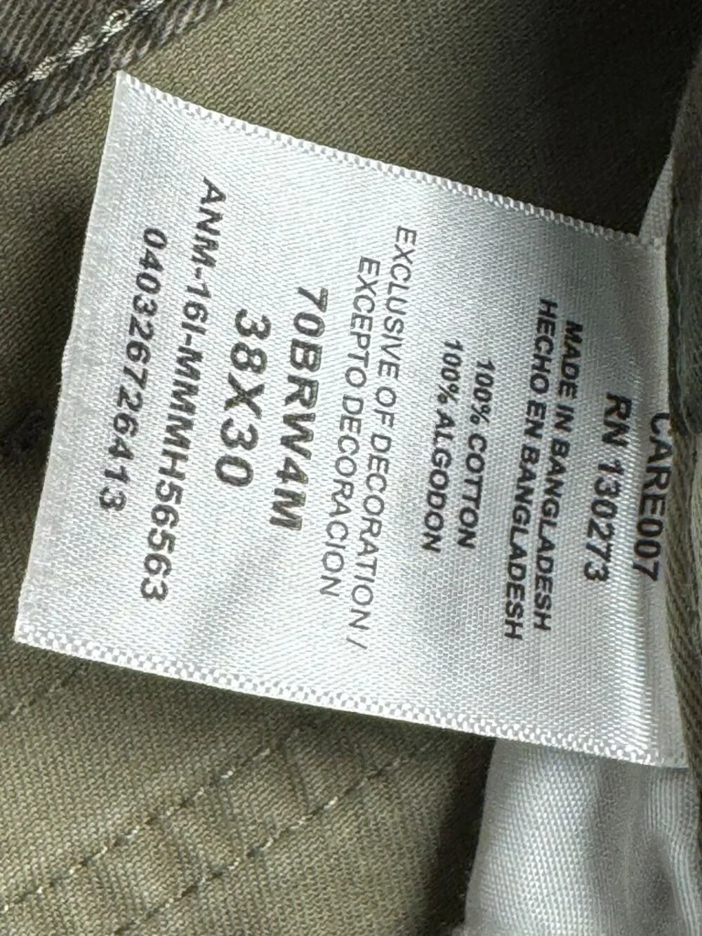 Y2K Wrangler Baggy Low Rise Camo Cargo Pants 38x30 Green Skater Grunge Gorpcore